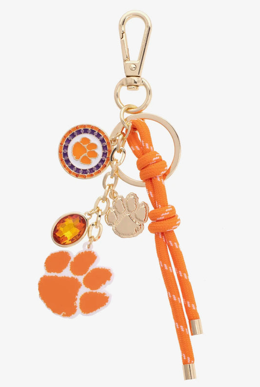Clemson Tiger Cluster Bag Charm in Orange by Canvas Style