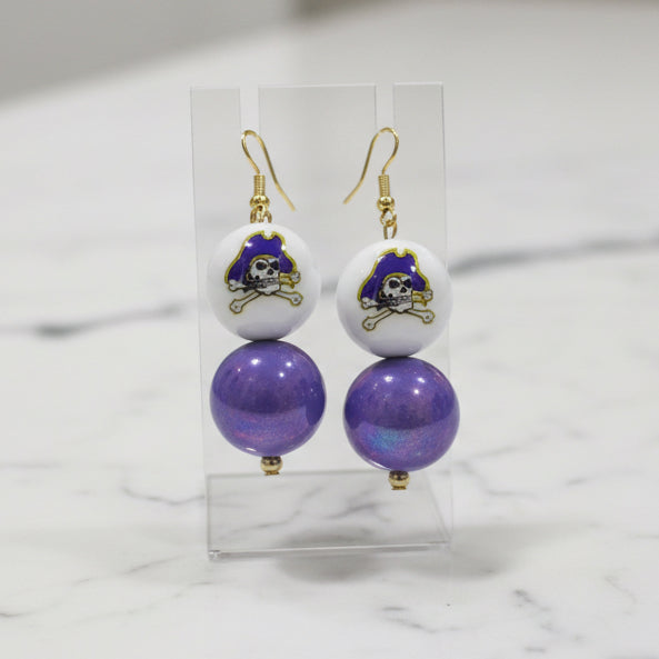 ECU East Carolina University Pirates Game Day Earrings