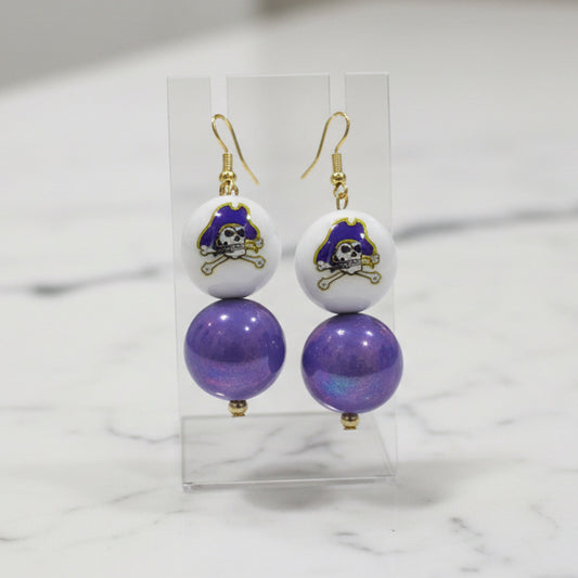 ECU East Carolina University Pirates Game Day Earrings