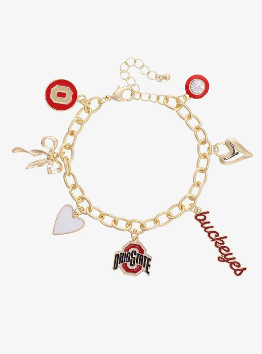 Ohio State Buckeyes Enamel Icon Charm Bracelet by Canvas Style