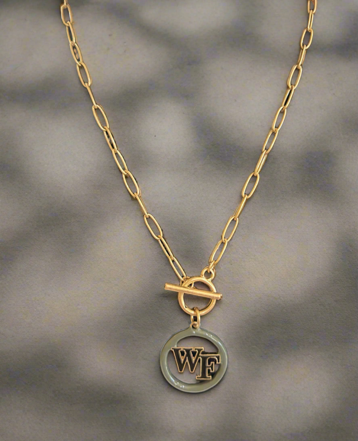 Wake Forest Demon Deacons Logo Enamel T-Bar Necklace