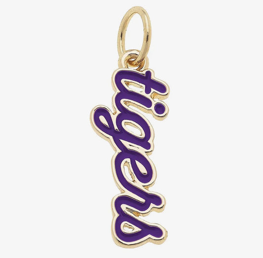 Clemson Tigers Enamel Script Charm by Canvas Style