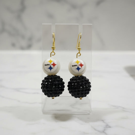 Pittsburgh Steelers Custom Beaded Gameday Earrings