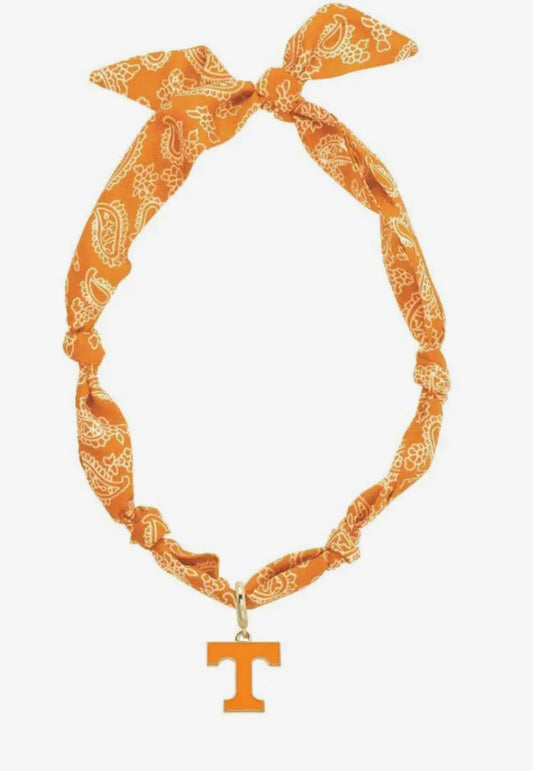 Tennessee Volunteers CANVAS Style Bandana Scarf Necklace