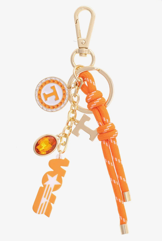 Tennessee Volunteers CANVAS Style Cluster Bag Charm in Orange