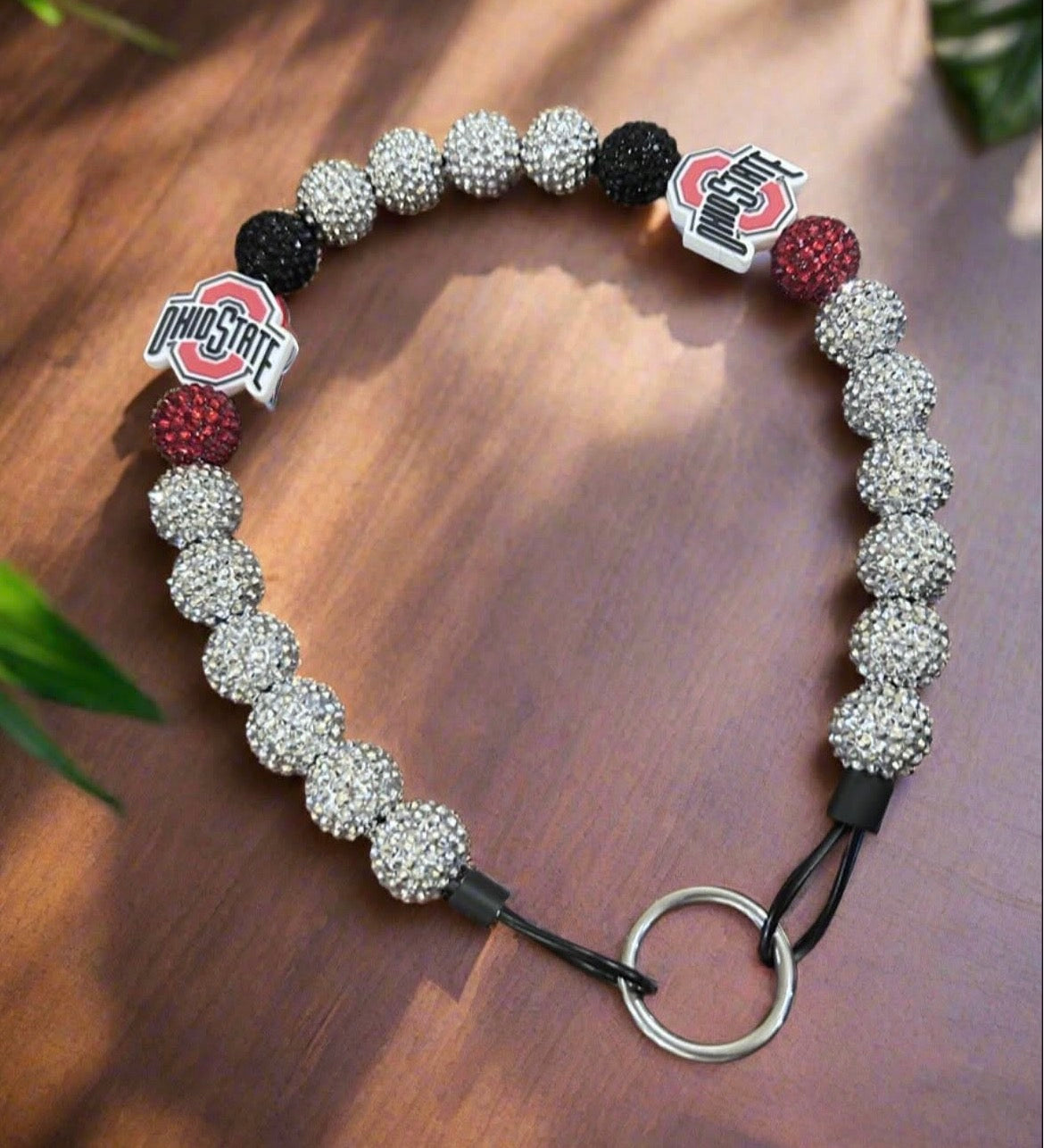 Ohio State Buckeyes Custom Beaded Dog Collar