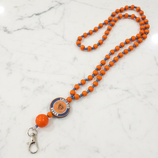 Chicago Bears Custom Beaded Lanyard