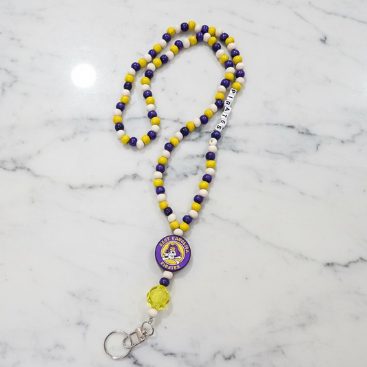 ECU East Carolina University Pirates Handed Beaded Lanyard