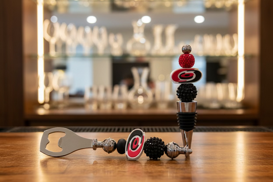 Carolina Hurricanes NHL Silicone Beaded Wine Stopper and Bottle Opener