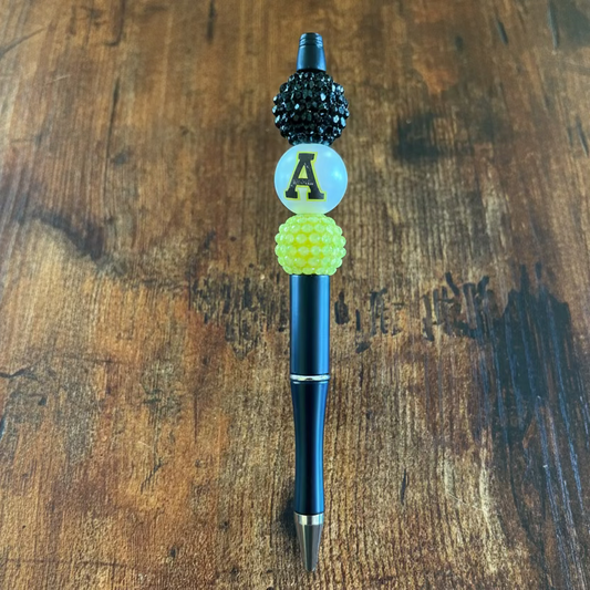 ASU Appalachian State University Mountaineers Bubblegum Beaded Decorative Pen