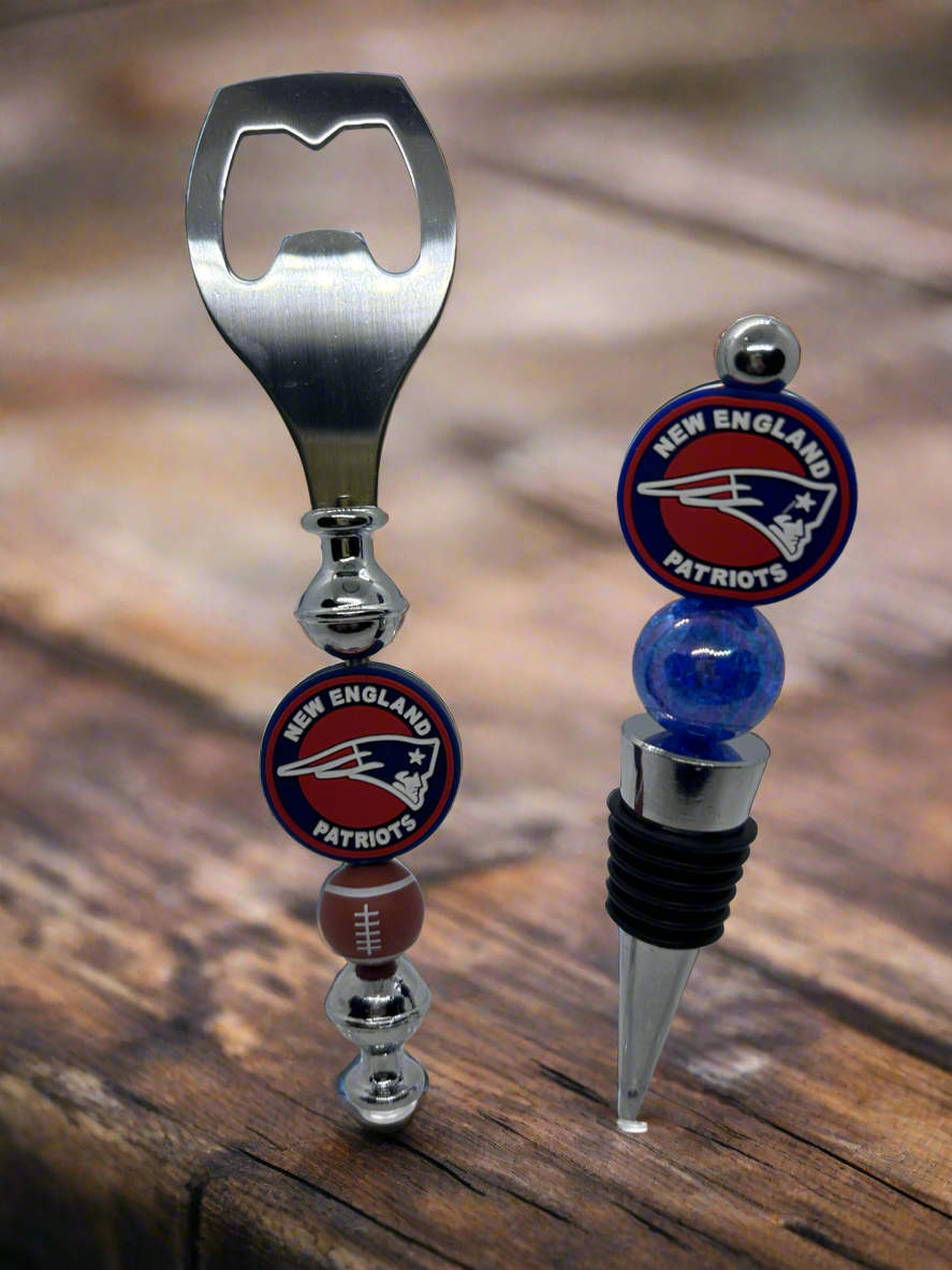 New England Patriots wine stopper and bottle opener