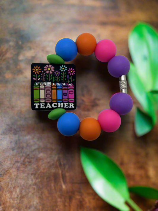 Beaded cup charm for teachers