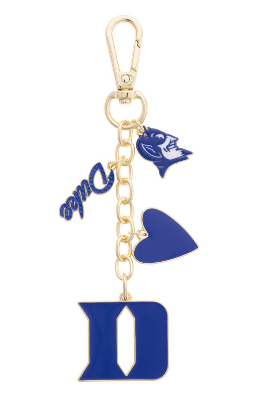 Duke Blue Devils Heart Cluster Bag Charm