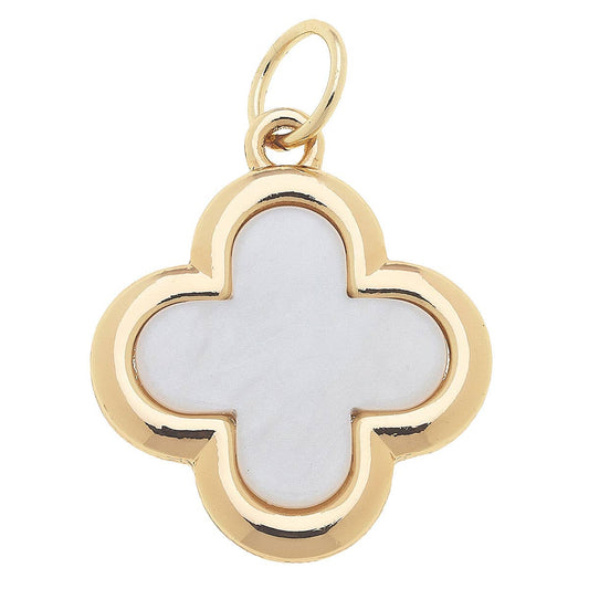 Outline Charm in Mother of Pearl: Clover