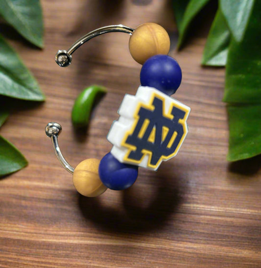 Notre Dame Fighting Irish Silicone Beaded Bangle Bracelet